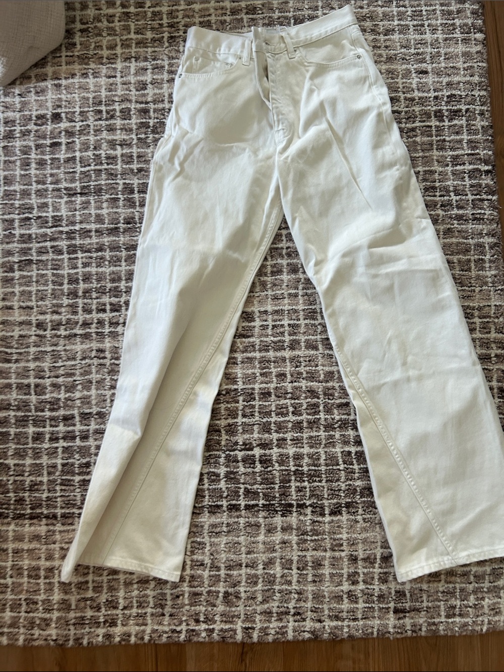 Anine Bing Cream Bootcut Jeans